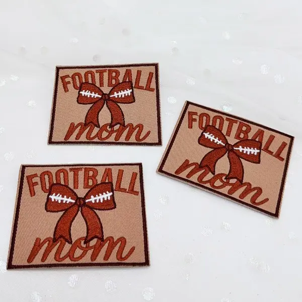 3-Piece Cotton Blend Iron-On Embroidered "Mother" Hot Stamping Patches, Sewing Accessory & Clothing Decor for Jackets Jeans, Ideal for Startup Entrepreneurs, Three Pieces