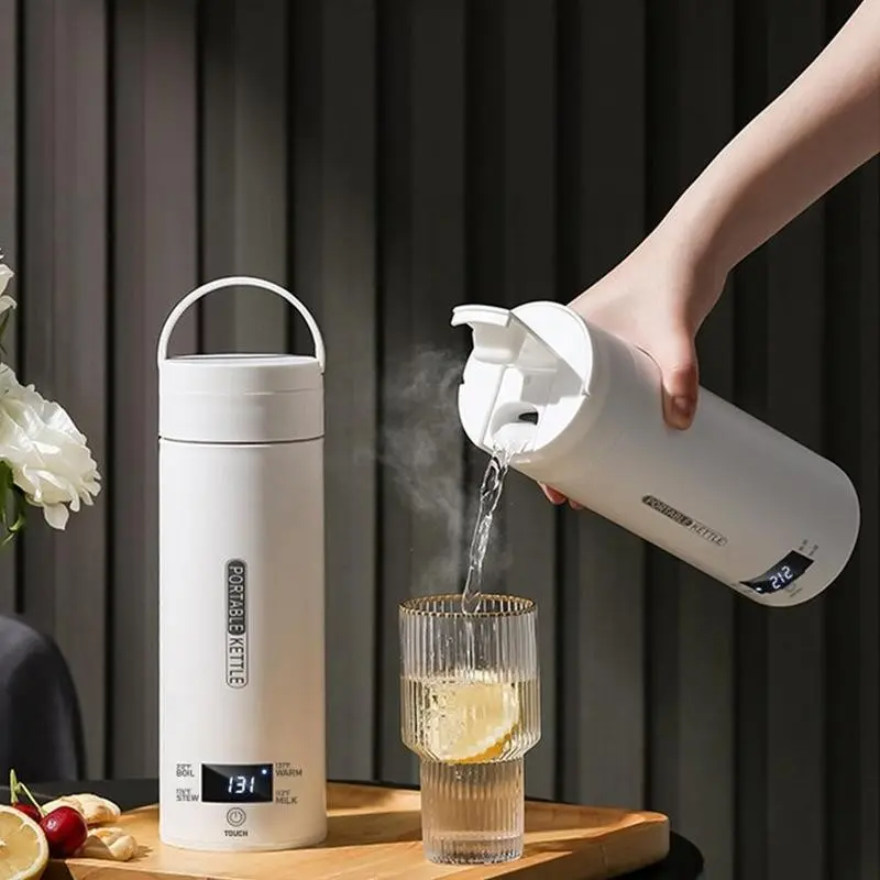 Portable Electric Kettle with Us Plug, 4 Pre-Set Heating Options, Home Kitchen Appliance, Ideal for Boiling Water, Business Travel, Christmas Gift
