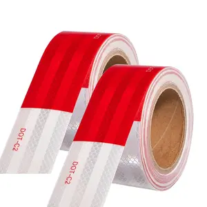 Reflective Tape 2 Incx 30 Ft – High Visibility Waterproof Safety Tape  Trucks, Trailers, Vehicles – Heavy Duty Adhesive, ANSI Compliant, Industrial & Road Use,2 Rolls