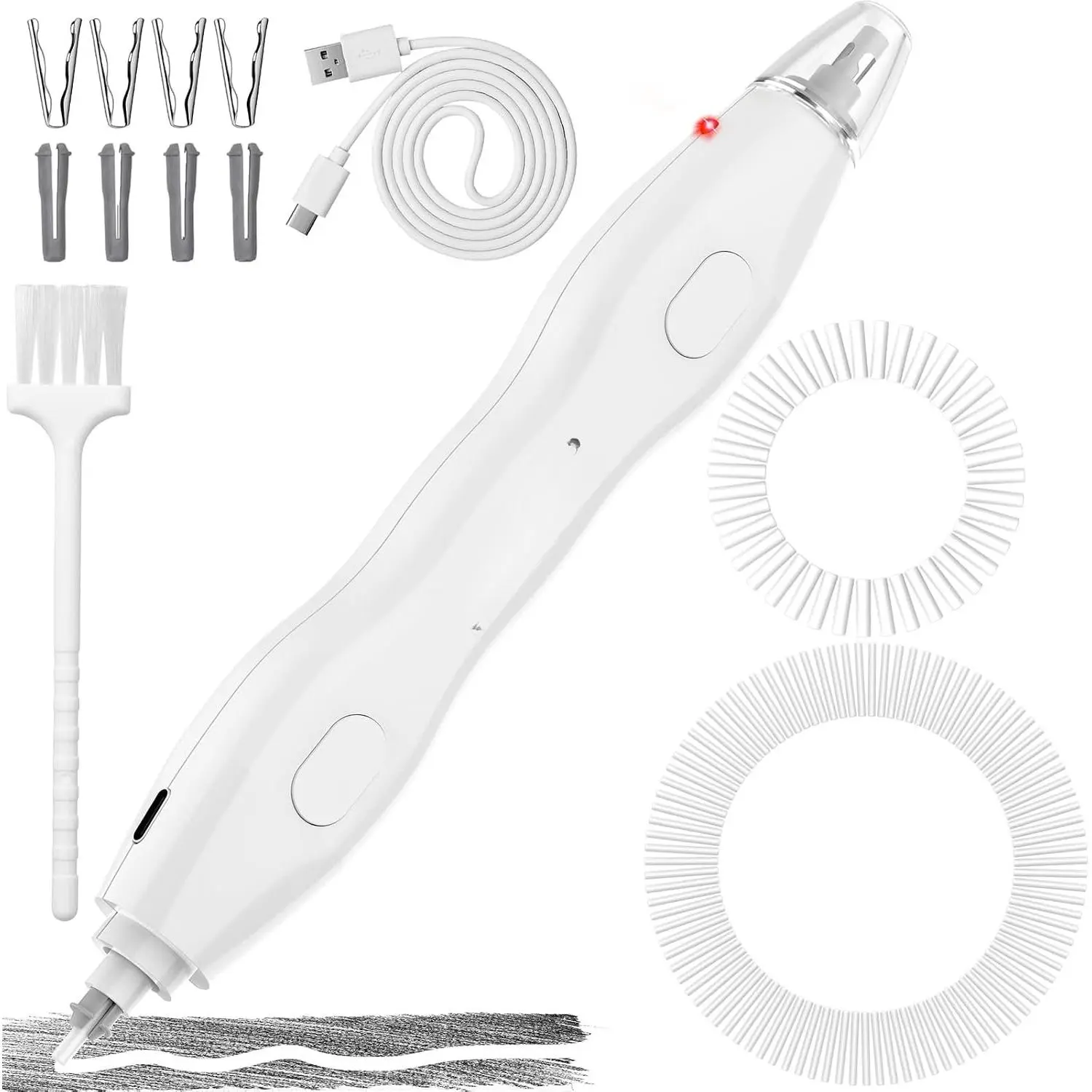 Electric Eraser,  Tip, 140 Eraser Refills, Rechargeable Pencil Erasers for Artists, Electric Erasers for Drafting, Drawing, Painting, Sketching, Architectural Plans, Detailer Tool EE25