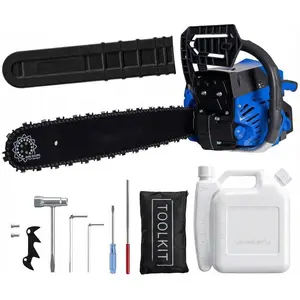 20 Inch Gas Chainsaw, 58CC 2-Stroke Chain Saw with Quick Start Technology, Ergonomic Non-Slip Handle & Dual Fuel Tanks, for Wood Cutting, Tree Pruning, Yard Maintenance