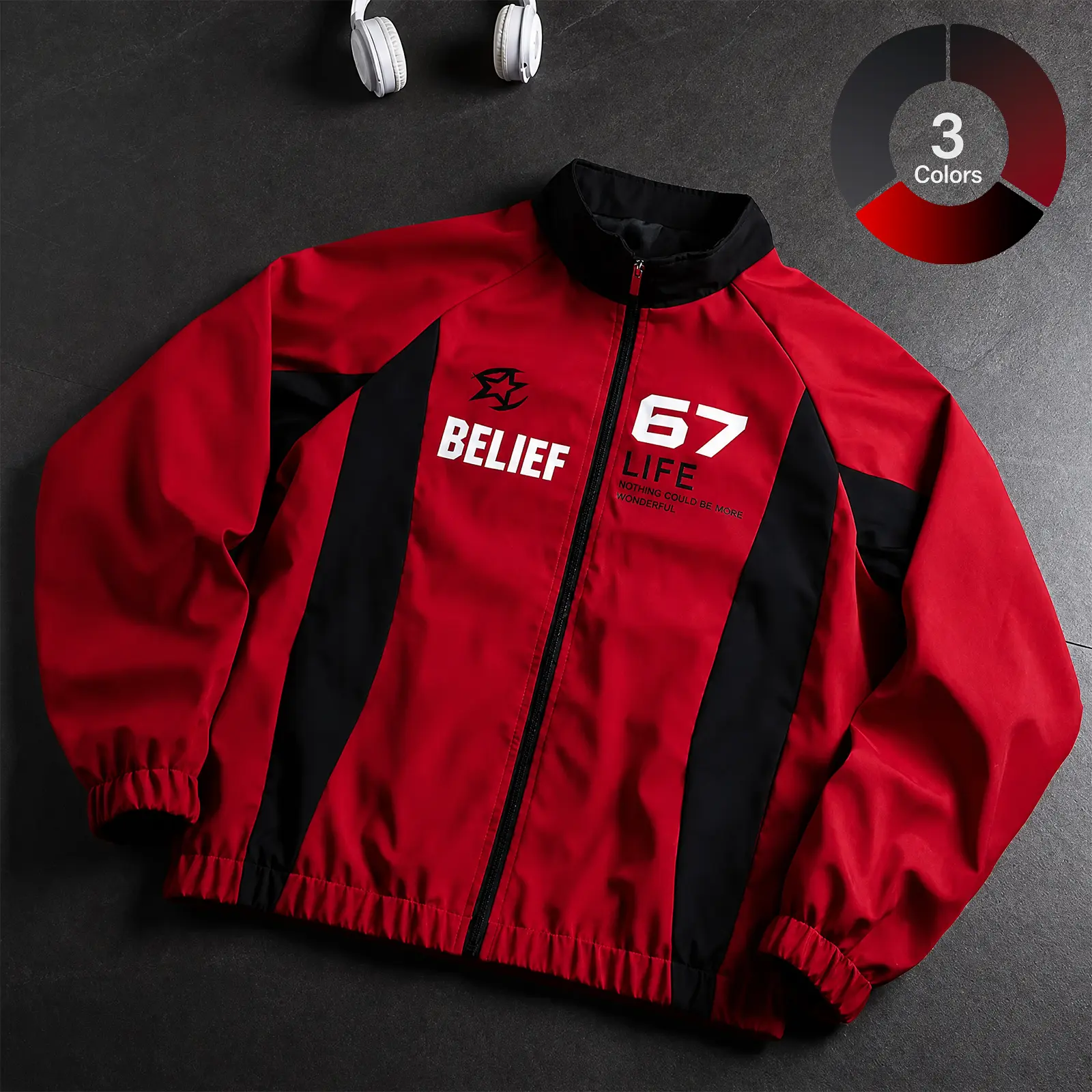 Men's Racing Jacket Color Block Windbreaker Vintage Streetwear Track Jacket Stand Collar Zip Up Motorcycle Style Lightweight Casual Sports Coat Y2K Fashion Outerwear for Fall Winter