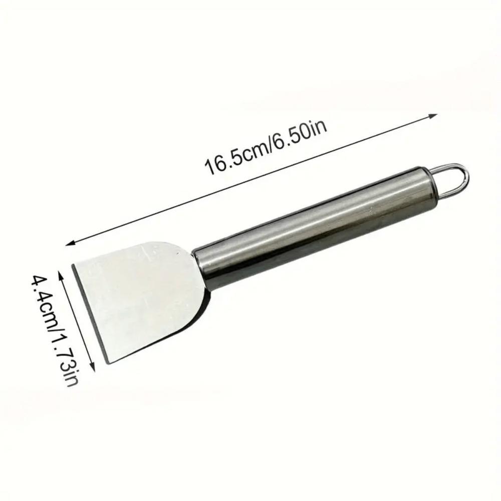 Stainless Steel Cleaning Scraper, 1 Count Multipurpose Metal Utility Spatula for Kitchen, Bathroom, Home, Durable Cleaning Tool for Home Kitchenware