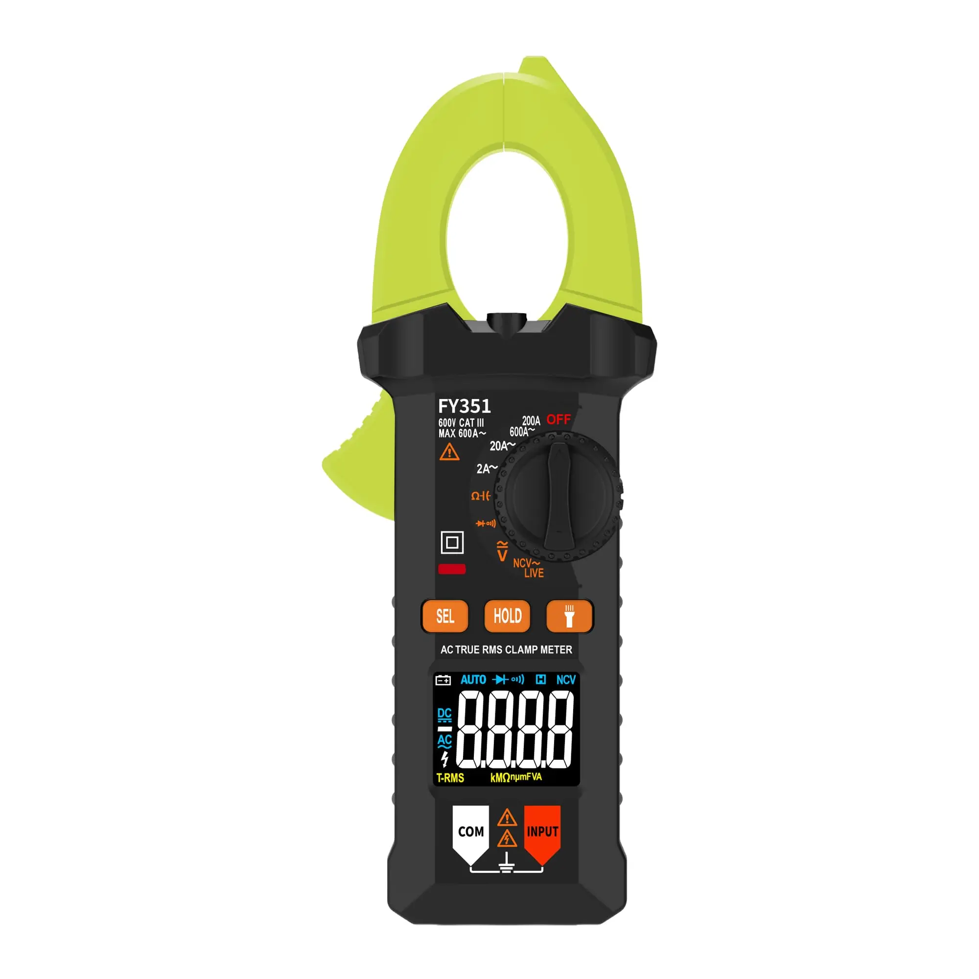 GAOMON Digital Clamp Meter, Rechargeable True RMS 2000 Counts AC Current Amp Meter 600A, Multimeter Tester for AC/DC, Resistance, Capacitance, NCV Non-Contact v & Live Wire Detector