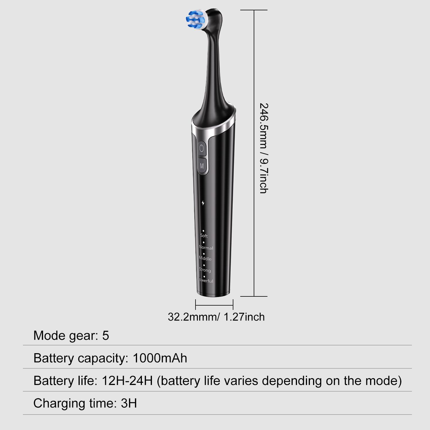 Rechargeable Rotating Electric Toothbrush Kit, 1 Set Deep Cleaning Tooth Care Toothbrush with Teeth Cleaning Tools, Professional Oral Care Products for Adults