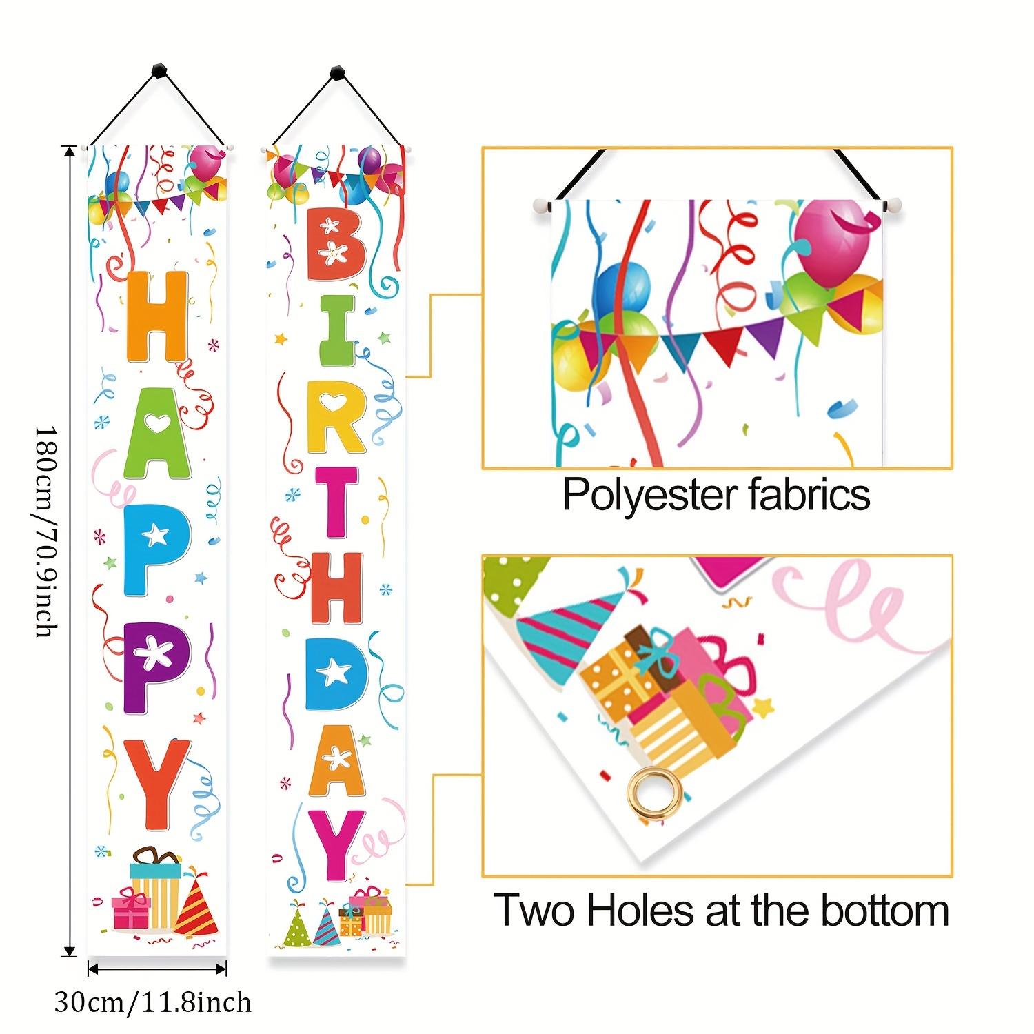 FRANALA Door Banner Colorful Birthday Banner for Door Decoration Perfect for Party Supplies Measuring Ideal for Celebrating a Birthday