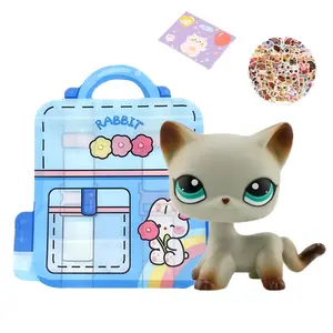 Lps Shorthair Cat#391 Statue, Blue Different Eyes, Mini Pet Shop Rare Collectible Figure, Birthday Christmas Halloween Gift