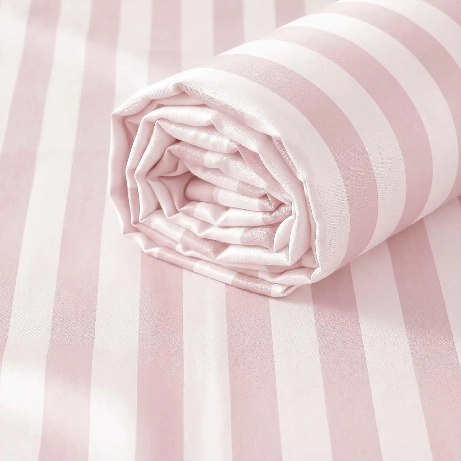 Pink Satin Stripe Fabric - 3yd, 55in Width, Soft, Smooth, Shiny, Wrinkle-Resistant Cloth for Unisex DIY Sewing Crafts, Wedding Dresses (Toys & Hobbies DIY Supplies)