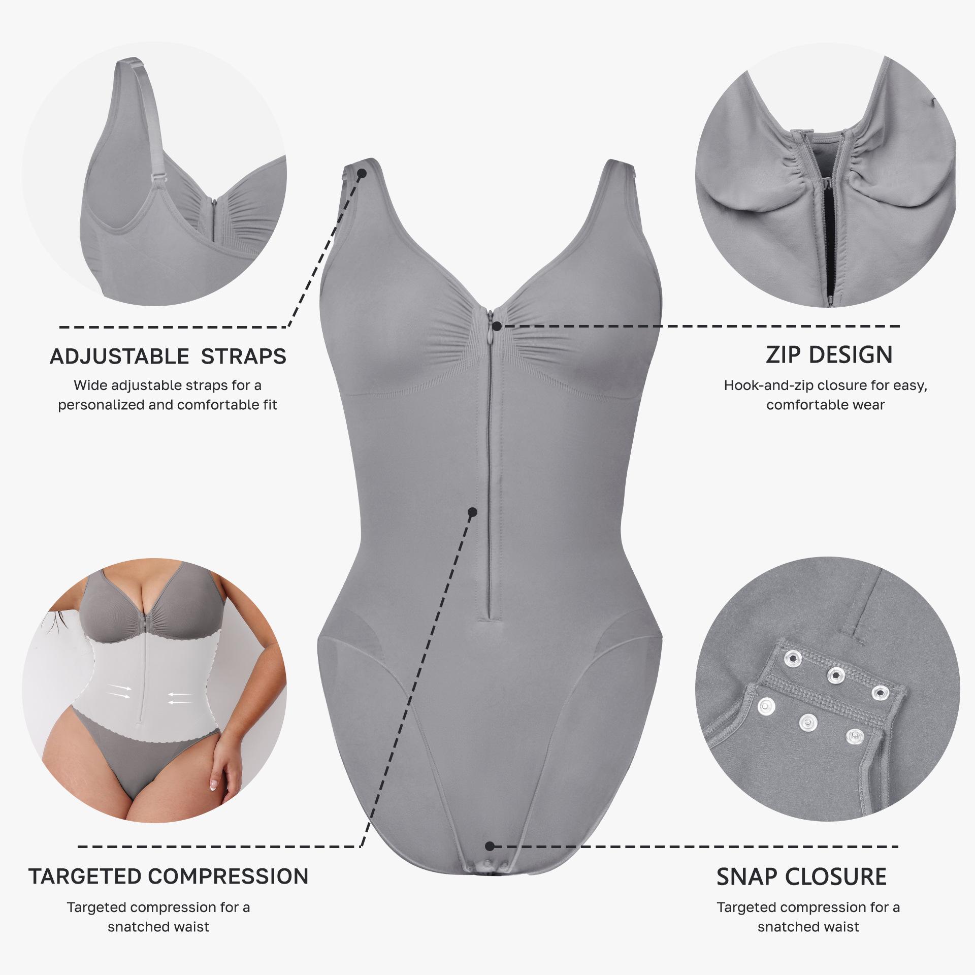 SHAPUM Fajas Colombianas Shapewear for Women Tummy Control Full Shapewear Butt Lifter with Zipper Crotch Ultra Stretch Comfortable Fit Breathable Design#Spring Picks#TikTokShopSpringGlowUp