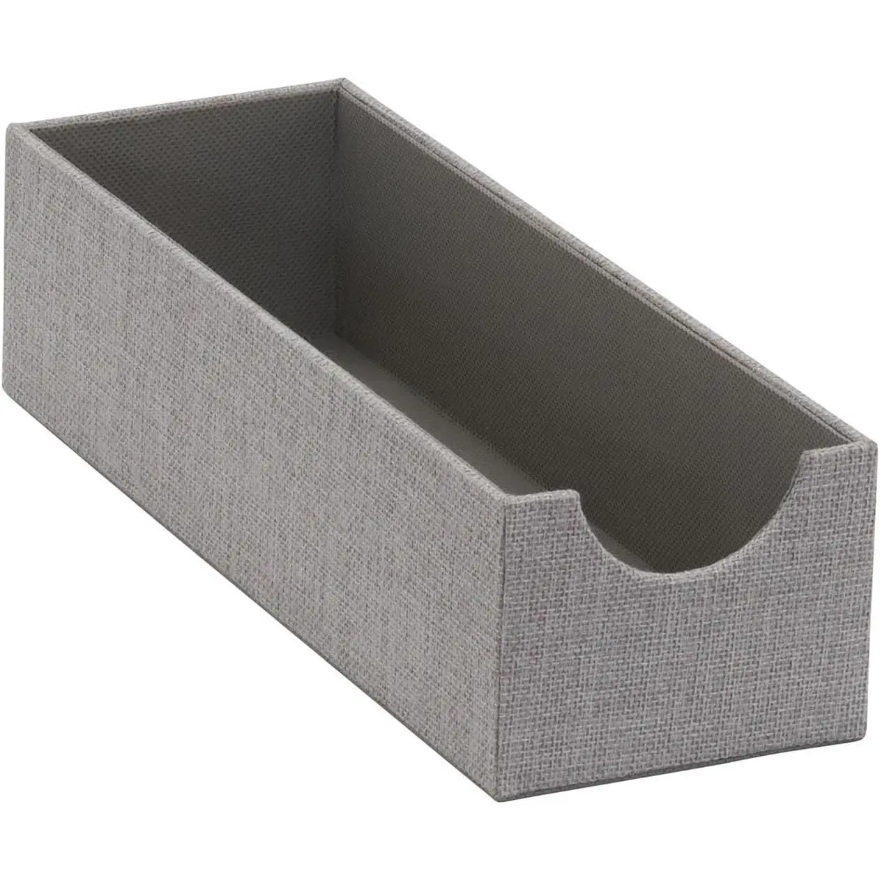 Grey 725-1 Deep Drawer Organizer Box for Storage | 12 in x 4 in x 3.13, Silver