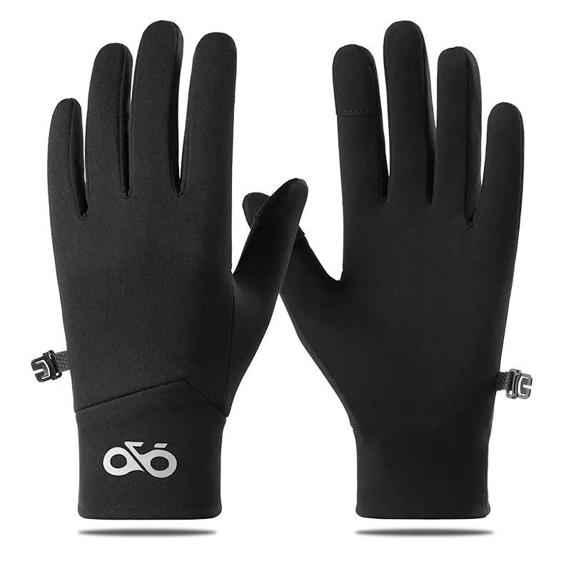 Winter Cycling Gloves D438, Gloves for cold weather, Lightweight Fleece Full Finger, Unisex Fall Outdoor Gear, Thermal Wear for Biking & Running