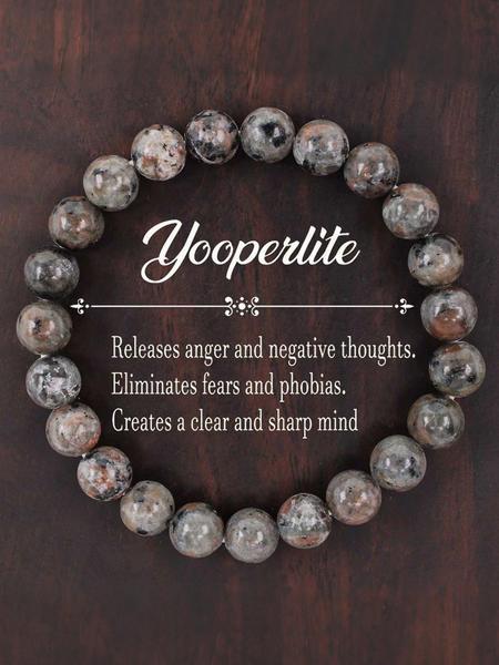 Healing Crystal Bracelet, Release Anger Fear, Clear Negative Thoughts, Mind Clarity Emotion Balance Stone, Anxiety Relief Jewelry