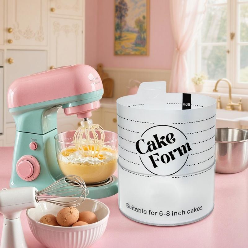 Round Adjustable Cake Ring Mold Retractable Fondant Tools Mousse Cake Ring Acrylic Circle Baking Ring DIY Mousse Cake Form