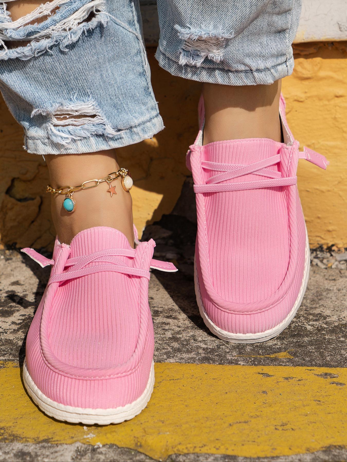 Women's 1 Pair Minimalist Fabric Slip Ons Casual Plain Round Toe Slip-on Shoes, Casual Comfortable Versatile Soft Sole Shoes For Daily Wear