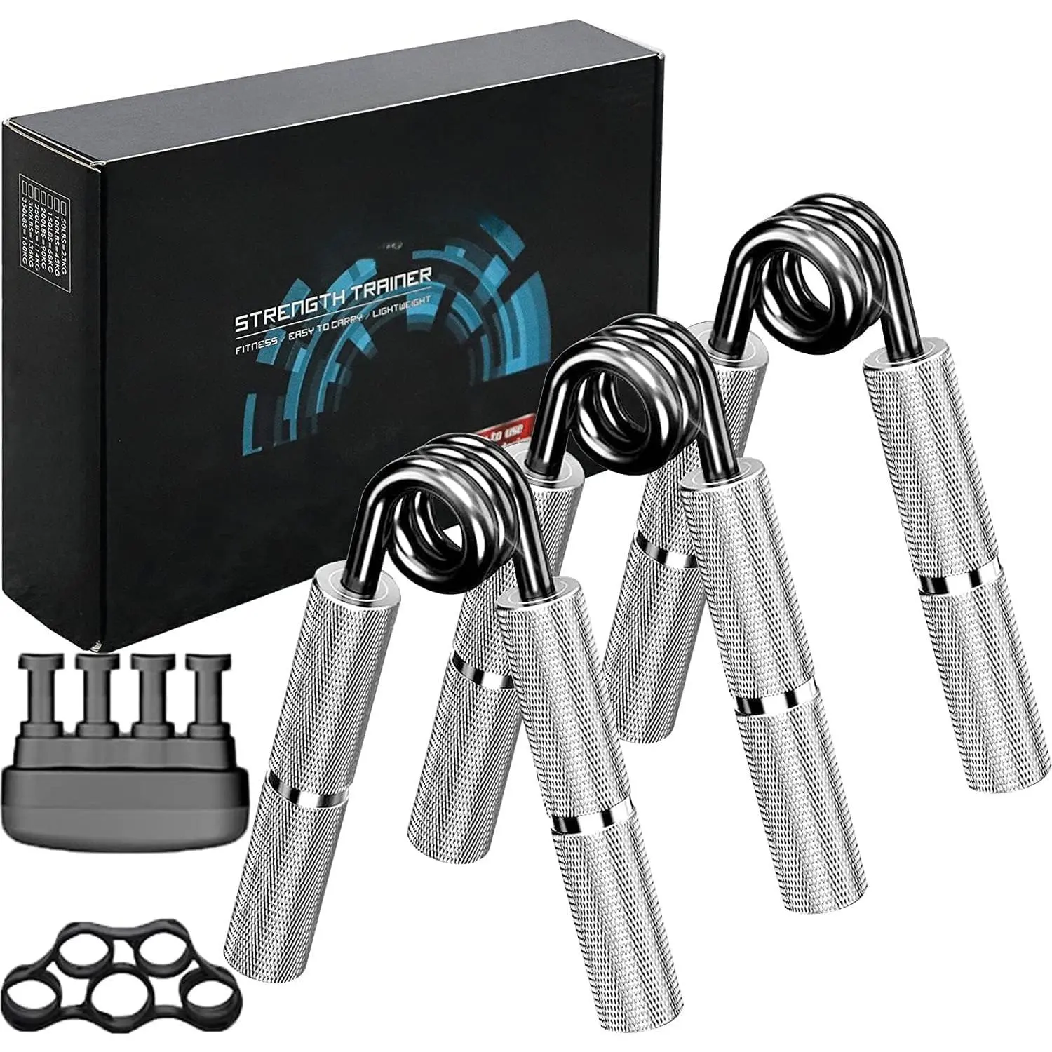 Hand Grip Exerciser Strengthener,Resistance Levels 50-450Lbs,Grip Strength Trainer,Non-Slip Gripper,Heavy Duty Grip Enhancer New model