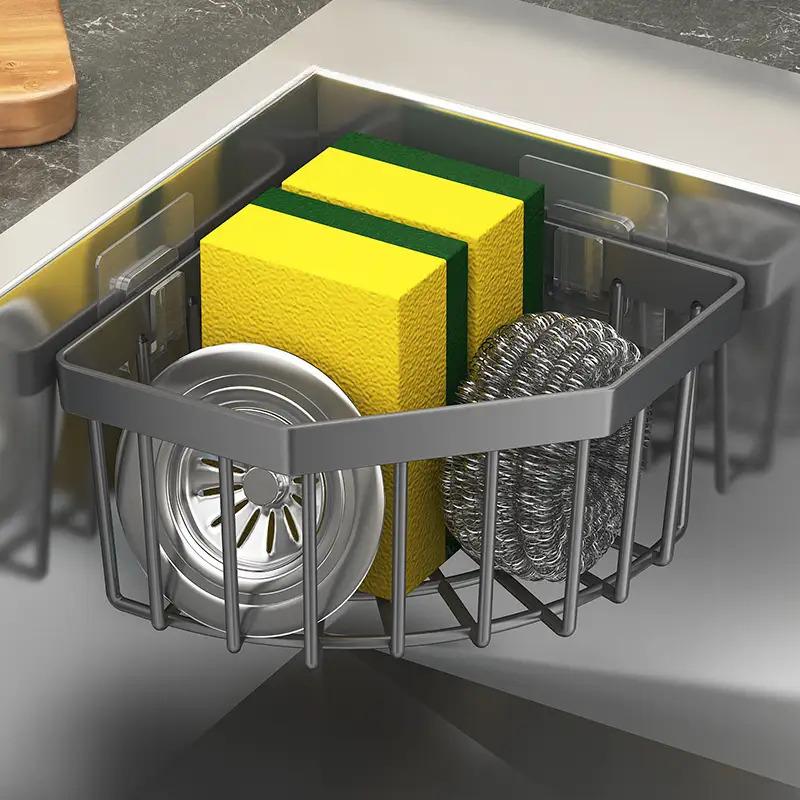 Triangle Sink Draining Rack Set  is a Space-Saving Storage Solution for Kitchen Countertops, Easy to Clean And Requires No Drilling