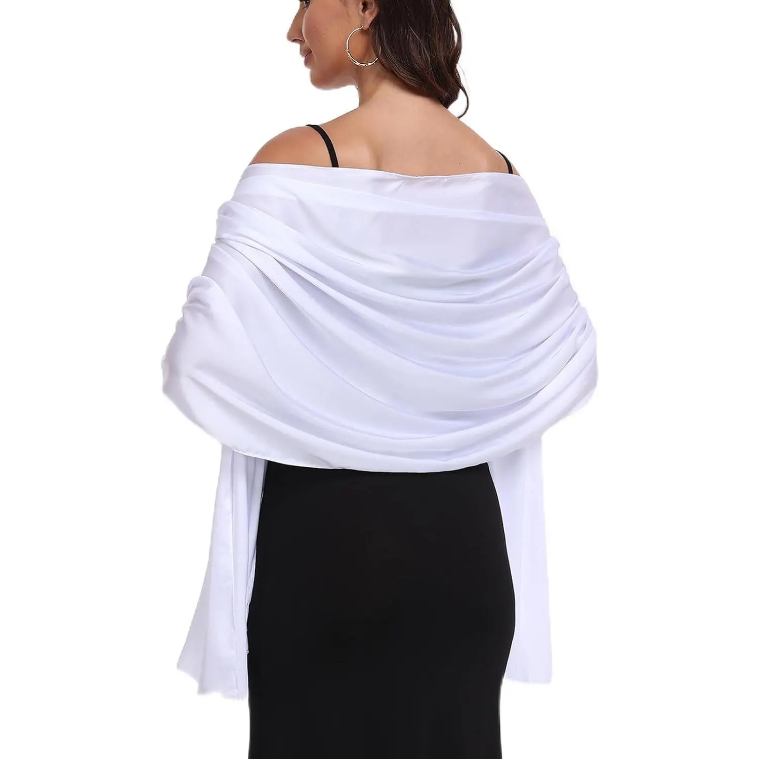 Women's Satin Shawl Wraps for Evening Dresses Wedding Formal Shawls | Soft and Comfortable,Silky ,Dressy Cover up for Women, for Bridal and Bridesmaids Dress
