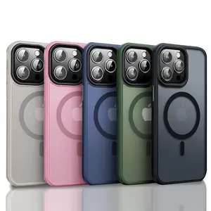 Shockproof Case for iPhone 17 Air 17e 16 16e 15 14 13 Plus 12 11 Pro Max Compatible with MagSafe, Translucent Matte Back Slim Phone Cover