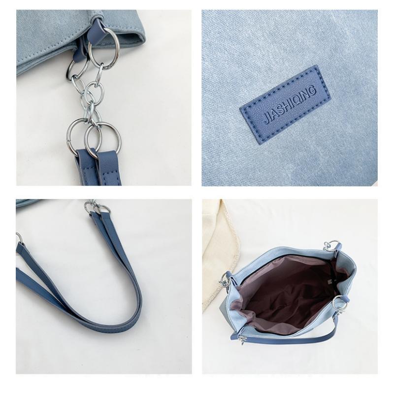 College Student Class Tote Bag, Female Shoulder Large Capacity Personalized Commuting Bag