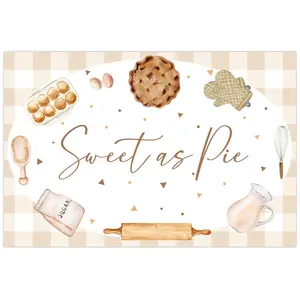 1Set Sweet as Pie Baby Shower Decorations Sweet as Pie Backdrop Banner Photography Background Photo Studio Props 5  3 ft Cutie Pie Baby Shower Decorations Party Supplies