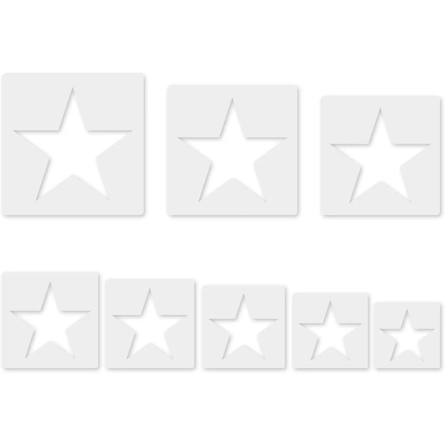 Stencil, 8 count Different Size  Stencils, Stars Template Stencil, Large Stencil for  Painting, Painting Template for Fabric Walls Arts Paper