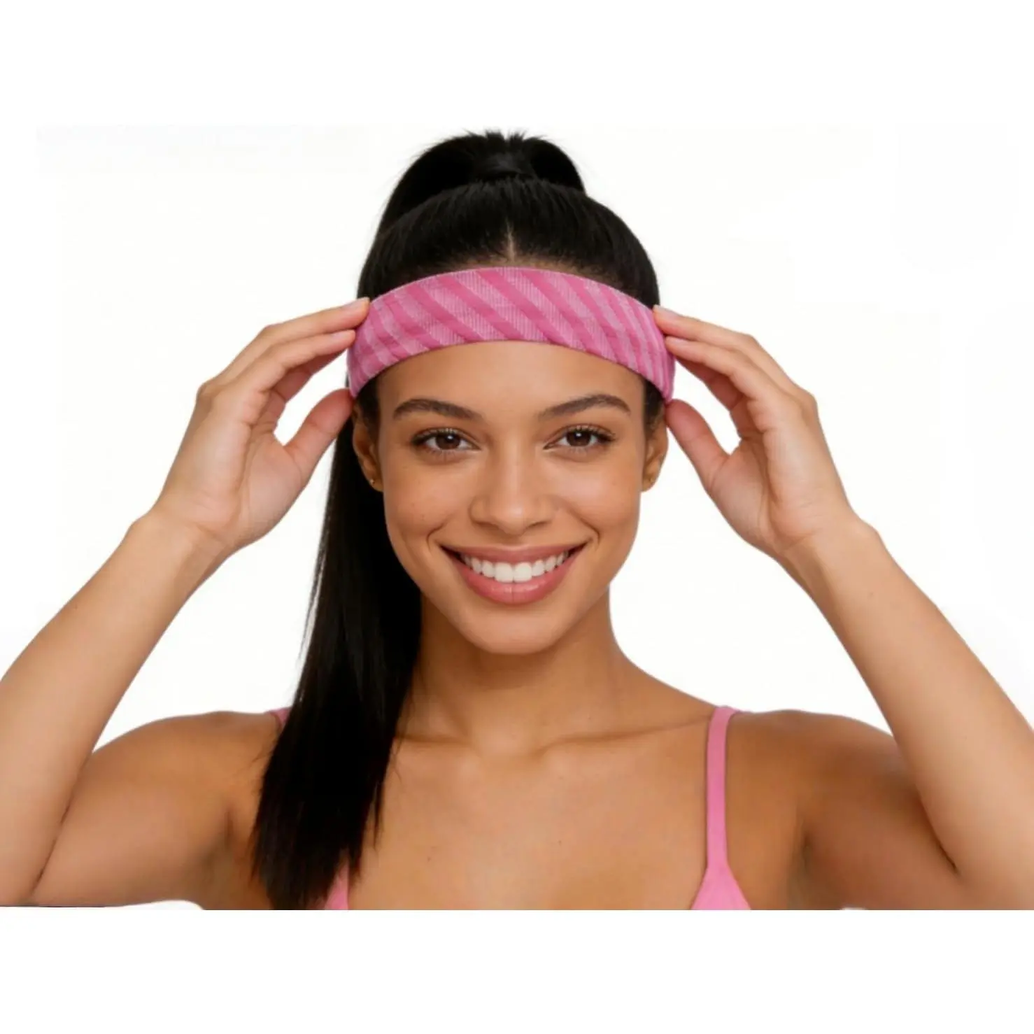 Outdoor sports Unisex Sweat Headbands, Non Slip Moisture Wicking Wide Elastic Bands, Sweat Absorbing for Running Yoga Gym Soccer Game Day(1 Pack)