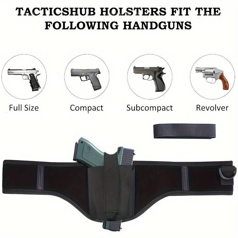 Premium Rubber 3R Holster - Adjustable Underarm Design, Suitable for Subcompact and Compact Handguns (S&W Bodyguard, M&P Shield 9mm, 19/26/42/43, LCP/LC9, Sig P365) - Comfortable Dual-use, Unisex, Concealed Style - Durable Polyester Fabric, Classic Style,