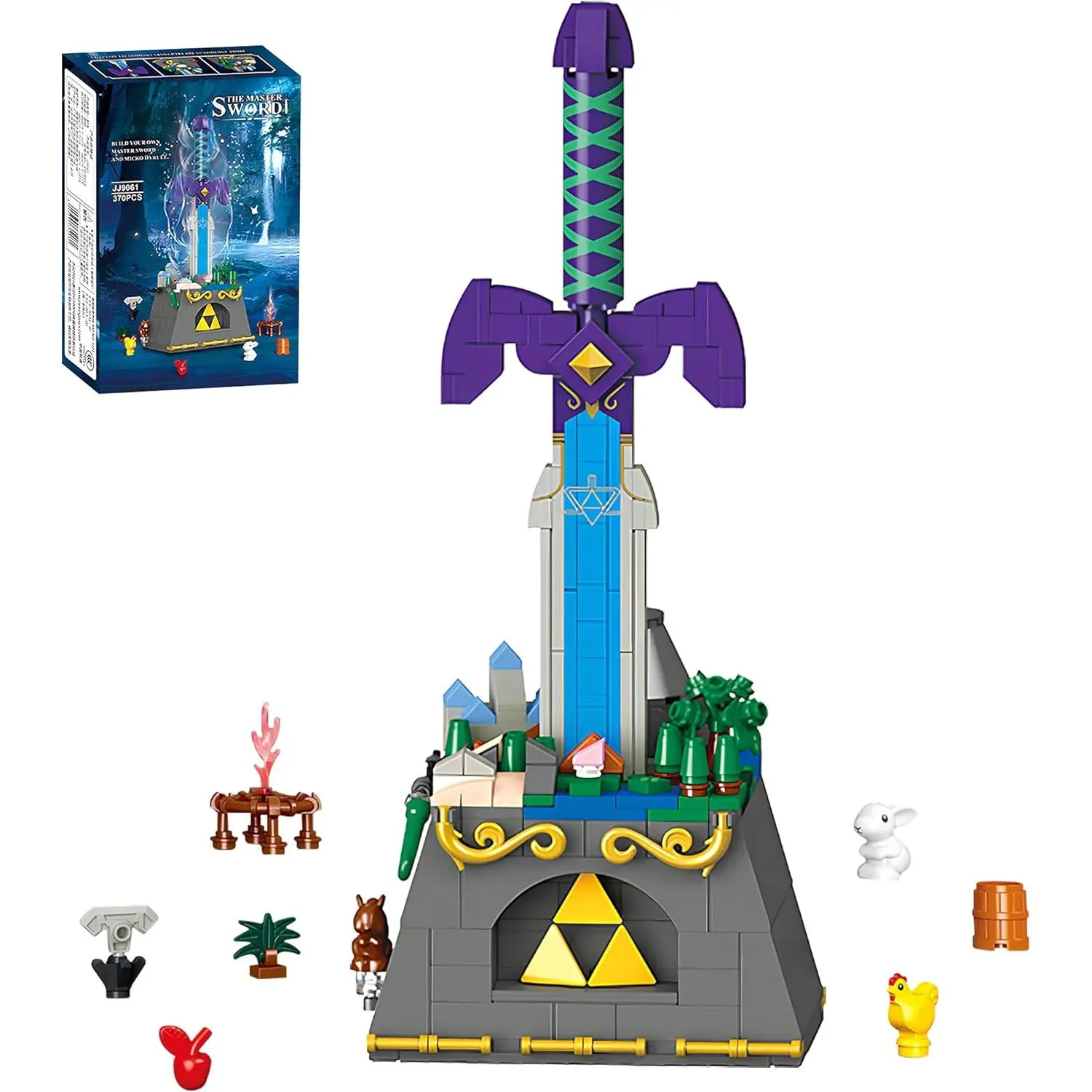 Master Sword Building Block Set 455 Pcs Legendary Hero Weapon Model Kit for Adults & Teens Home Office Desk Gaming Room Decor Display Gift