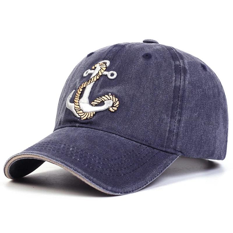 Unisex Pirate Hook Embroidery Washed Baseball Caps Spring Autumn Outdoor Adjustable Casual Hats Sunscreen Hat Sports Cap