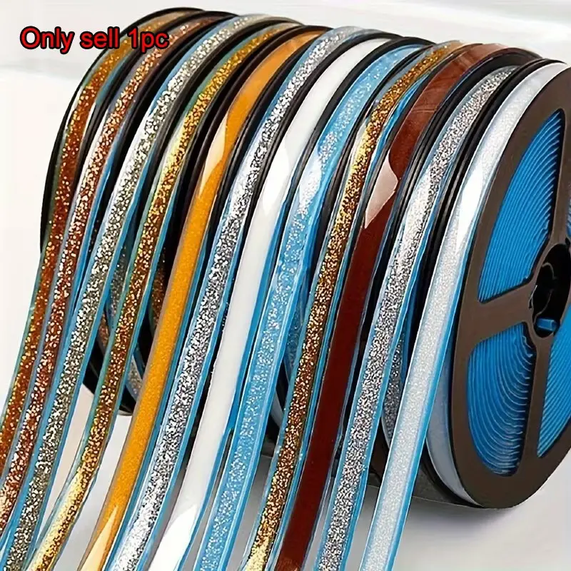 Self-Adhesive Waterproof PVC Grout Tape, 236.22 Inches, Kitchen & Bathroom Tile Gap Filler, Vinyl Sealing Strip for Walls & Ceilings