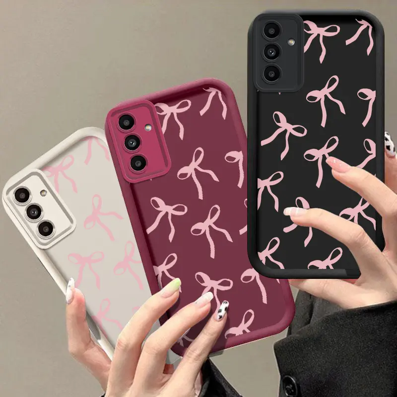 Phone Case - Suitable for Samsung Compatible Galaxy M13 4G/M15 5G/M23/M34 5G/M54 5G/F15 5G/F23/F54 5G Shockproof Anti-Slip Lightweight Stylish Pink Bow Elegant Durable Anti-Fouling Casual Dirt-Resistant Phone Case