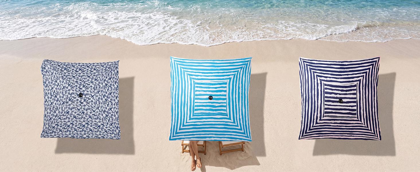Beach Tent Cabana Portable Shelter Canopy UPF 50+ Waterproof Easy Setup Sun Shade with Vent Top Sand Pockets Carry Bag for Outdoor Family Fun