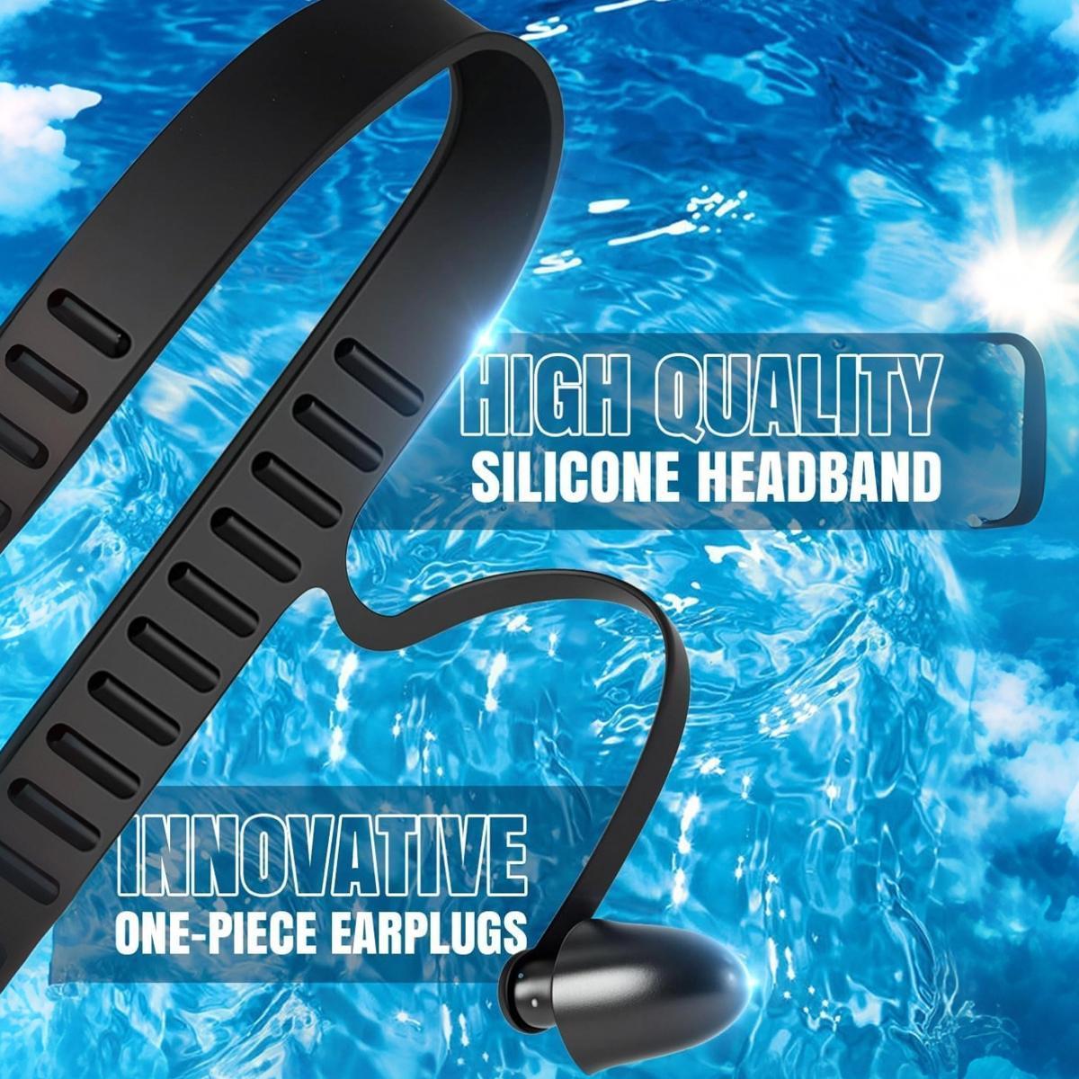 1pcs Swim Goggles, Wide View Anti-fog Swimming Goggles, Anti-UV Swimming Goggles with Ear Plugs, No Leaking Swim Glasses for Men Women Youth