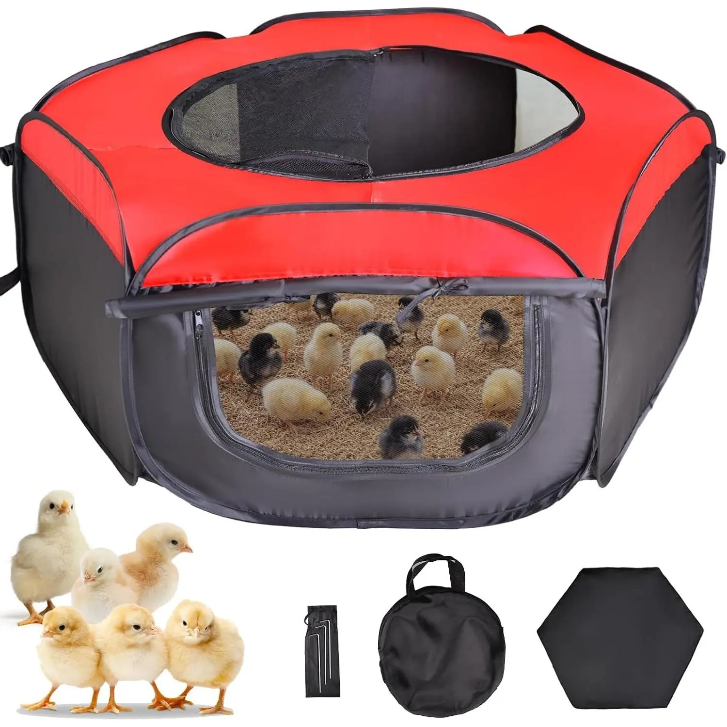 Brooder Box for Chick Starter Kit, Chicken Brooder Up to 15 ChicksGift