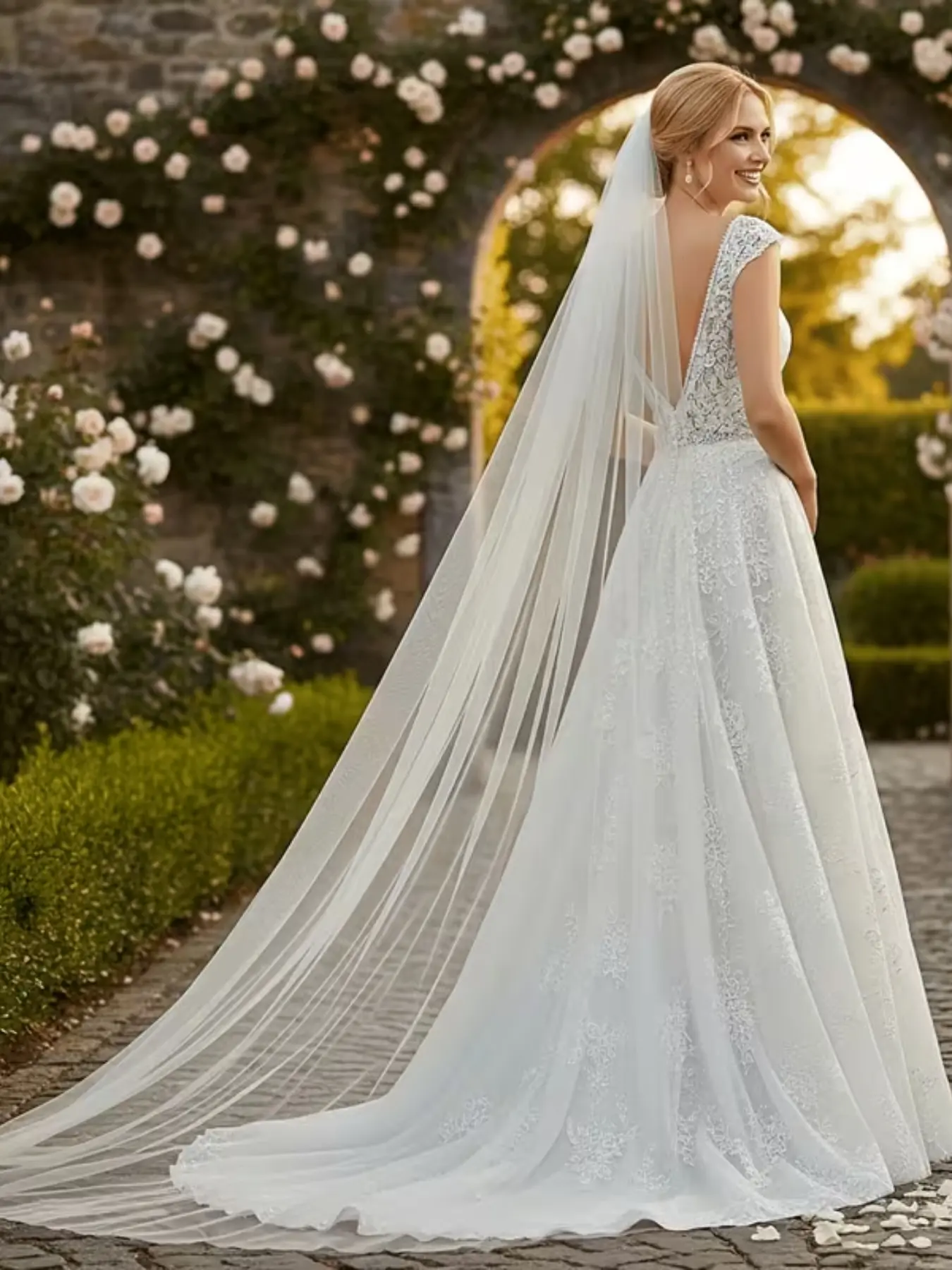 Minimalist 3-meter solid color sheer tulle veil，Church-style long bridal veil, Flowing and lightweight minimalist church-style long veil for modern brides，Perfect for modern bridal portrait photography, Wedding Veils For Brides