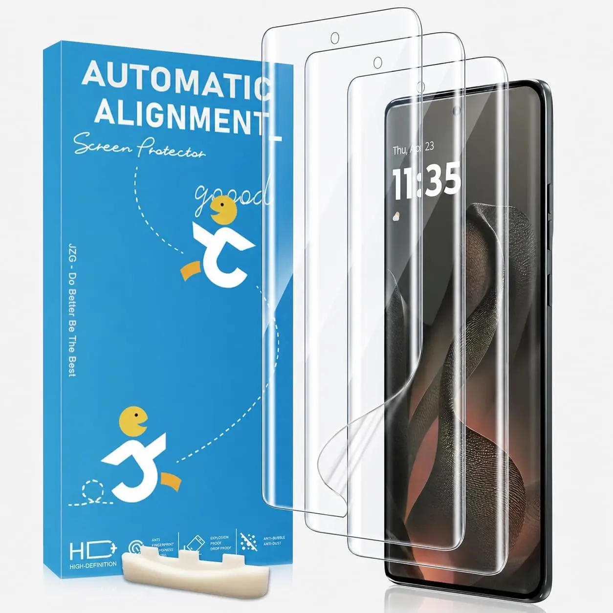 [3 Pack] For   2025 Screen Protector, Soft Hydrogel Film for Curved Screen, Case Friendly  Coverage,  Clear,  , Fingerprint Compatible, Anti-Scratch, Easy Install Kit