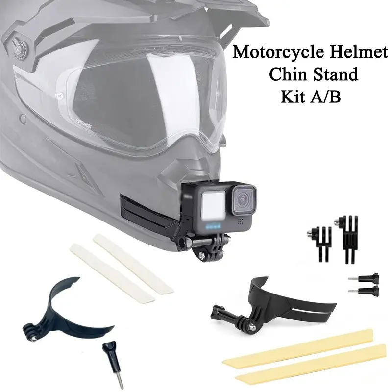 Motorcycle Helmet Chin Strap Holder for Gopro Hero 13-8, Dji Action 6/5 & Nano, Full Face Sports Camera Accessories