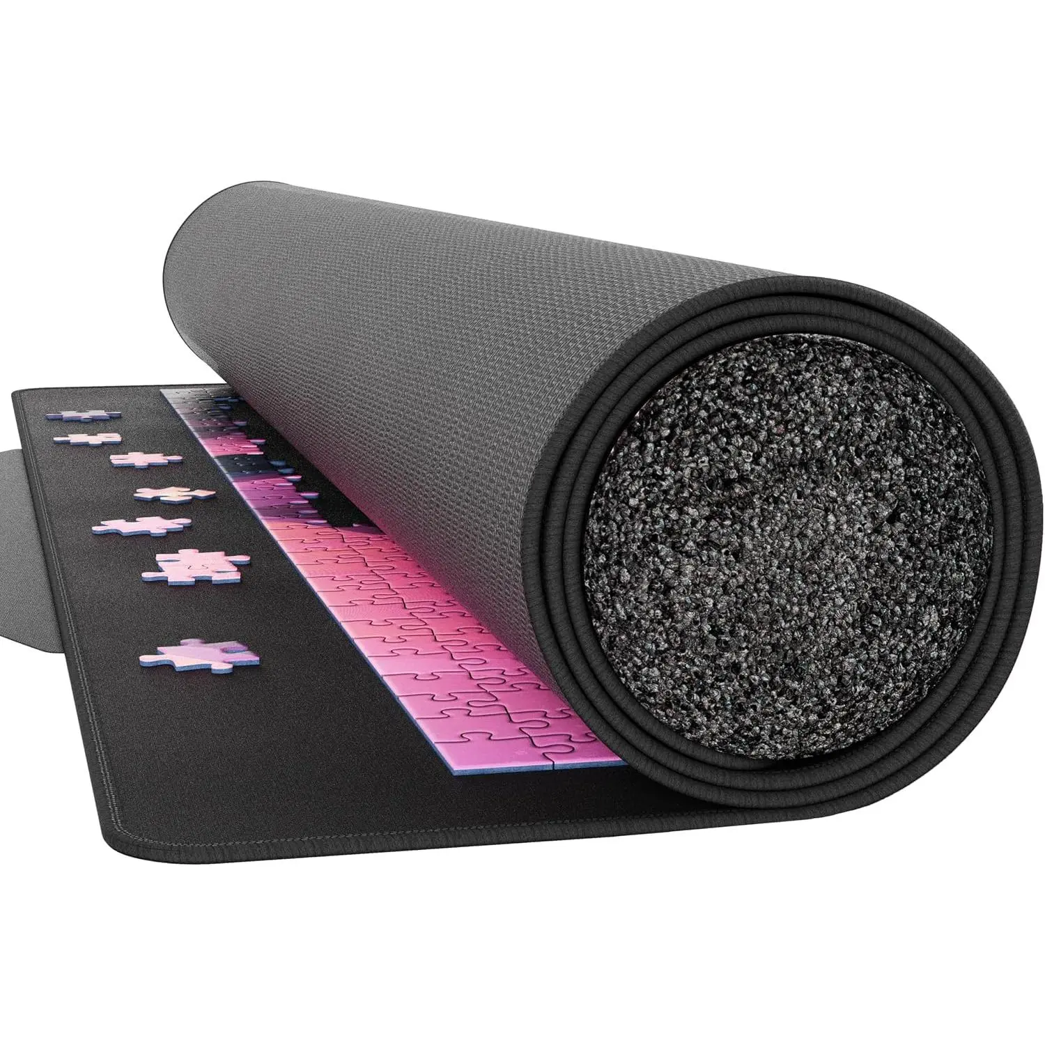 Premium Jigsaw Puzzle Roll Up Mat, 26 x 47 Inches, Fits Up to 1500 Pieces, Non-Slip Rubber Bottom, Soft Polyester Surface, with Gift Packaging