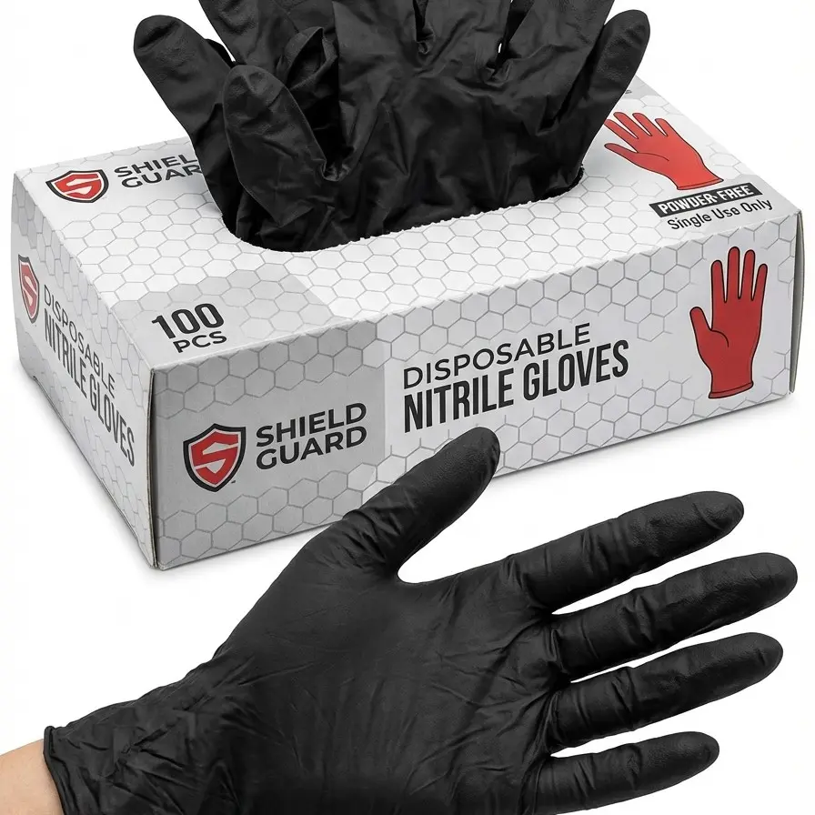 100/50/4 Pcs Disposable Nitrile Gloves, Household Cleaning Nitrile Gloves, Durable Cleaning Gloves, Single-Use Cleaning Tools, Rubber Material