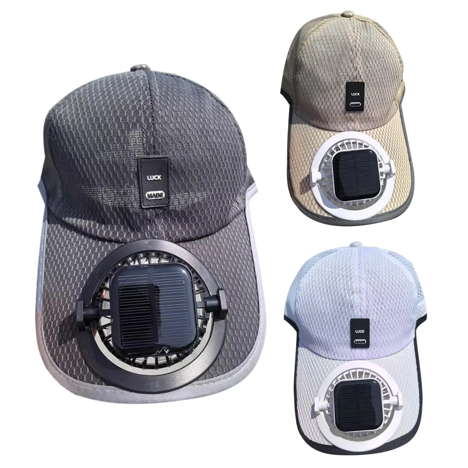 Summer Men Women Fan Baseball Hat Sun Block Baseball Hat with Solar Fan USB Charging Fan Breathable UV Block Outdoor Sunhats