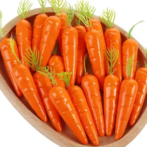 30 Pcs Lifelike Artificial Mini Carrots Simulation Fake Vegetable for Easter Decoration and DIY Crafts