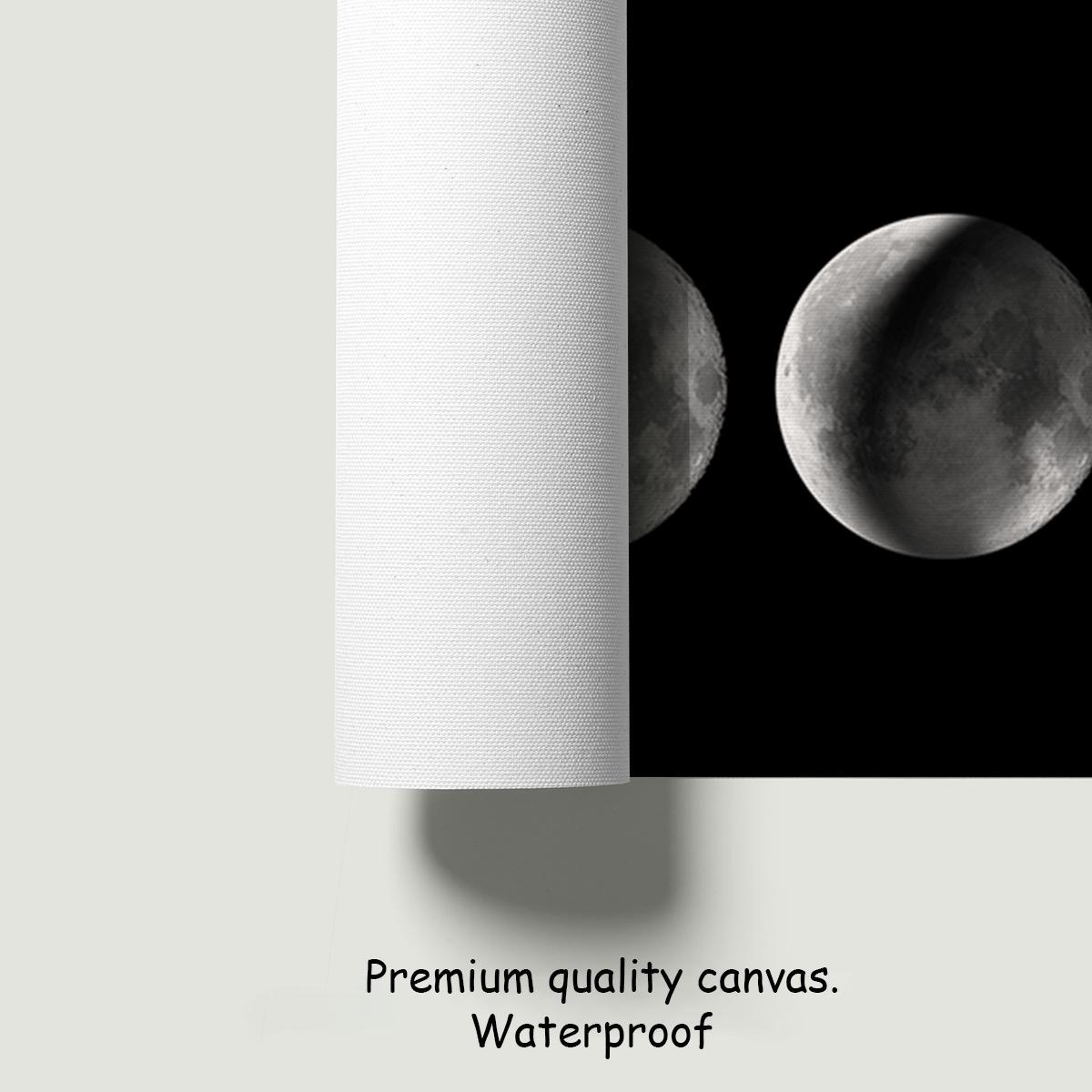 Moon Phase Pattern Unframed Painting, 1 Count Modern Artistic Canvas Wall Art, Wall Art Decoration, Wall Decor for Home Living Room Bedroom Office, Room Decor, Home Decor, Ornaments