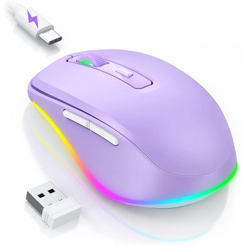 Wireless Mouse Jiggler - LED Wireless Mice with Build-in Mouse Mover ...