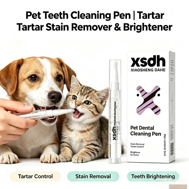 Pet Teeth Cleaning Pen | Tartar & Stain Remover Teeth Brightening for Dogs Cats