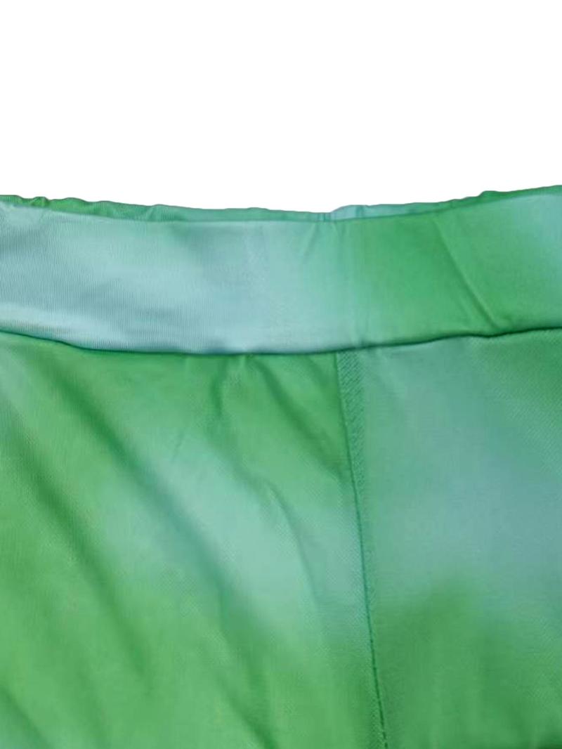 Women's All Over Print Bikini Top & Wide Leg Pants Set, Casual Fashion Swimsuit Set for Summer, Ladies Swimsuit for Beach Holiday Vacation, Bathing Suits, Tropical Print Swimsuit, Halter Neck Bikini