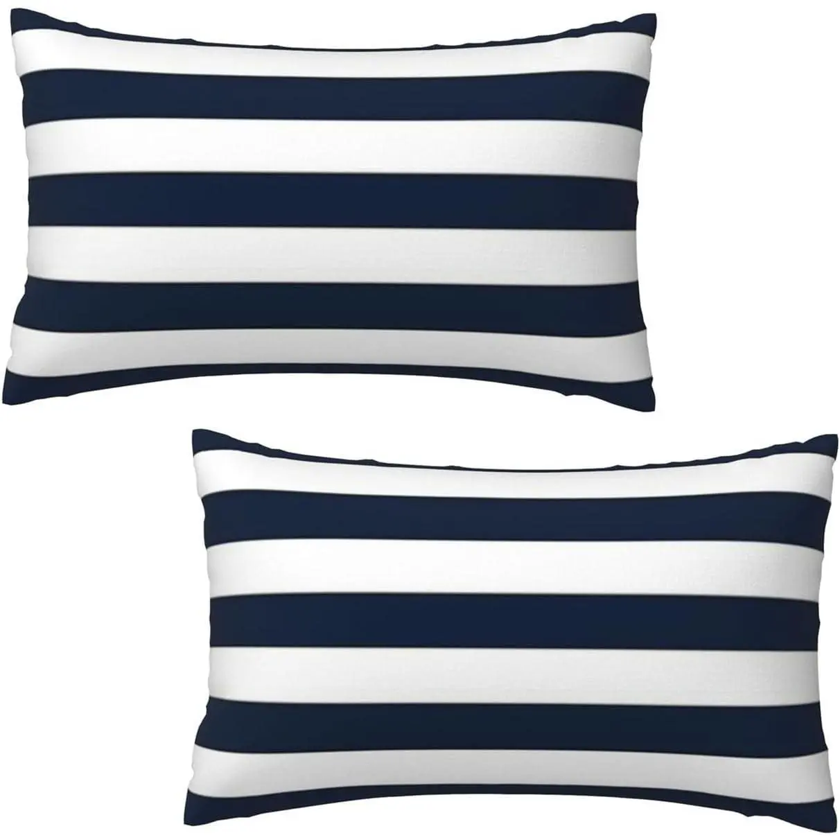 Navy Blue and White Stripe Throw Pillow Covers 12x20 in Pillow Case Soft  Cushion Covers Set of 2 for Sofa Bed Bedroom  Chair Living Room  Decor