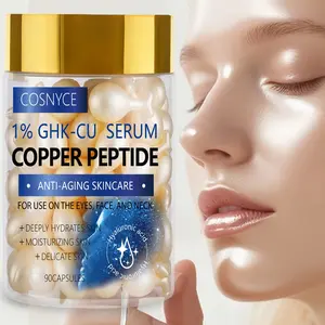90 Capsules Ghk-Cu Serum Copper Peptide, Contains Retinol, Vitamin A, Collagen, Tightening Moisturizing, Alcohol-Free, Non-Greasy, Lightweight, All Skin Types