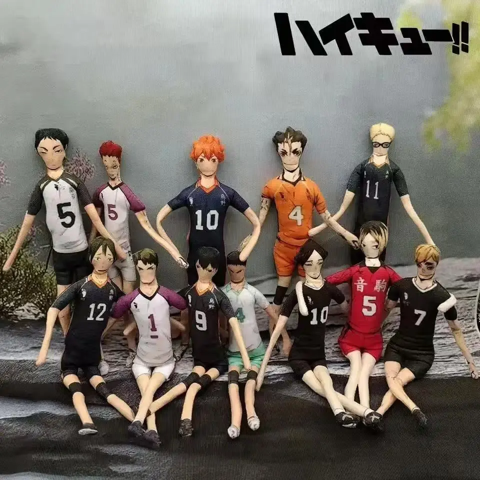 2026 new hot item Anime Haikyuu Hinata Shoyo Kozume Kenma Cosplay Keychain Plush Cotton Doll Slender Twistable Shape Room Decoration Unisex Gifts