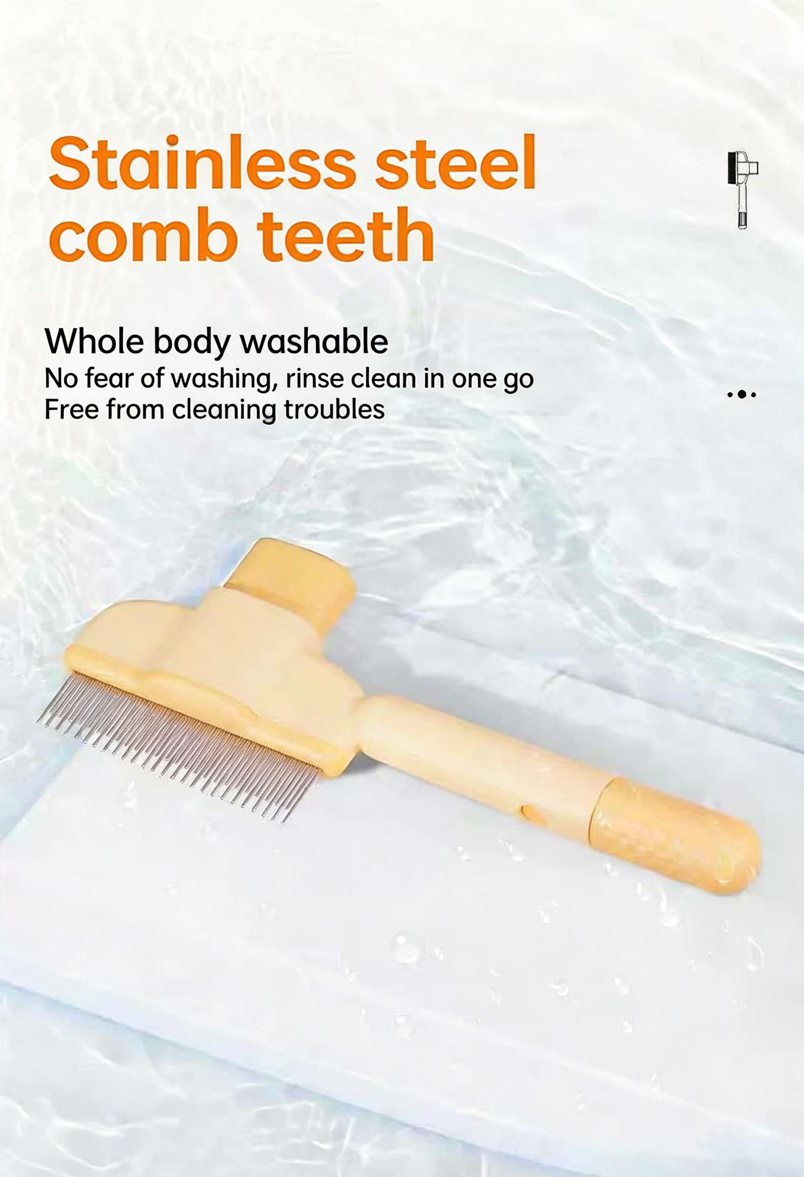 3-in-1 Pet Grooming Kit for Dogs & Cats, Detangling Comb, Flea Comb & Nail Clippers, Ideal for Long Haired Pets to Remove Loose Fur & Mats