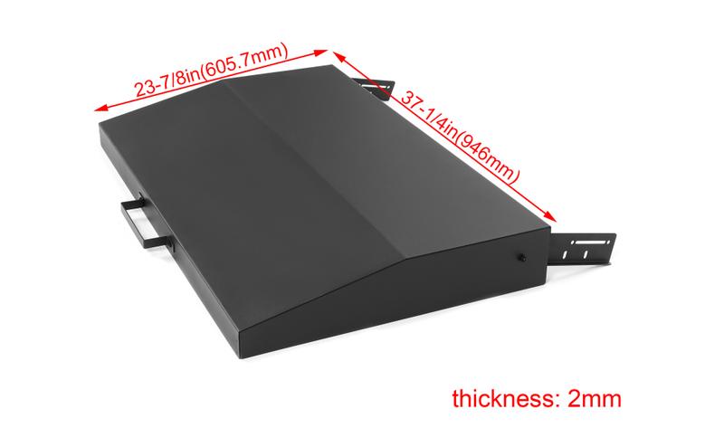 36 inch Hinged Lid Cover Compatible with Blackstone Griddle Grill Lid Hard Cover with Rear Grease Collection Powder Coated Black Household Items